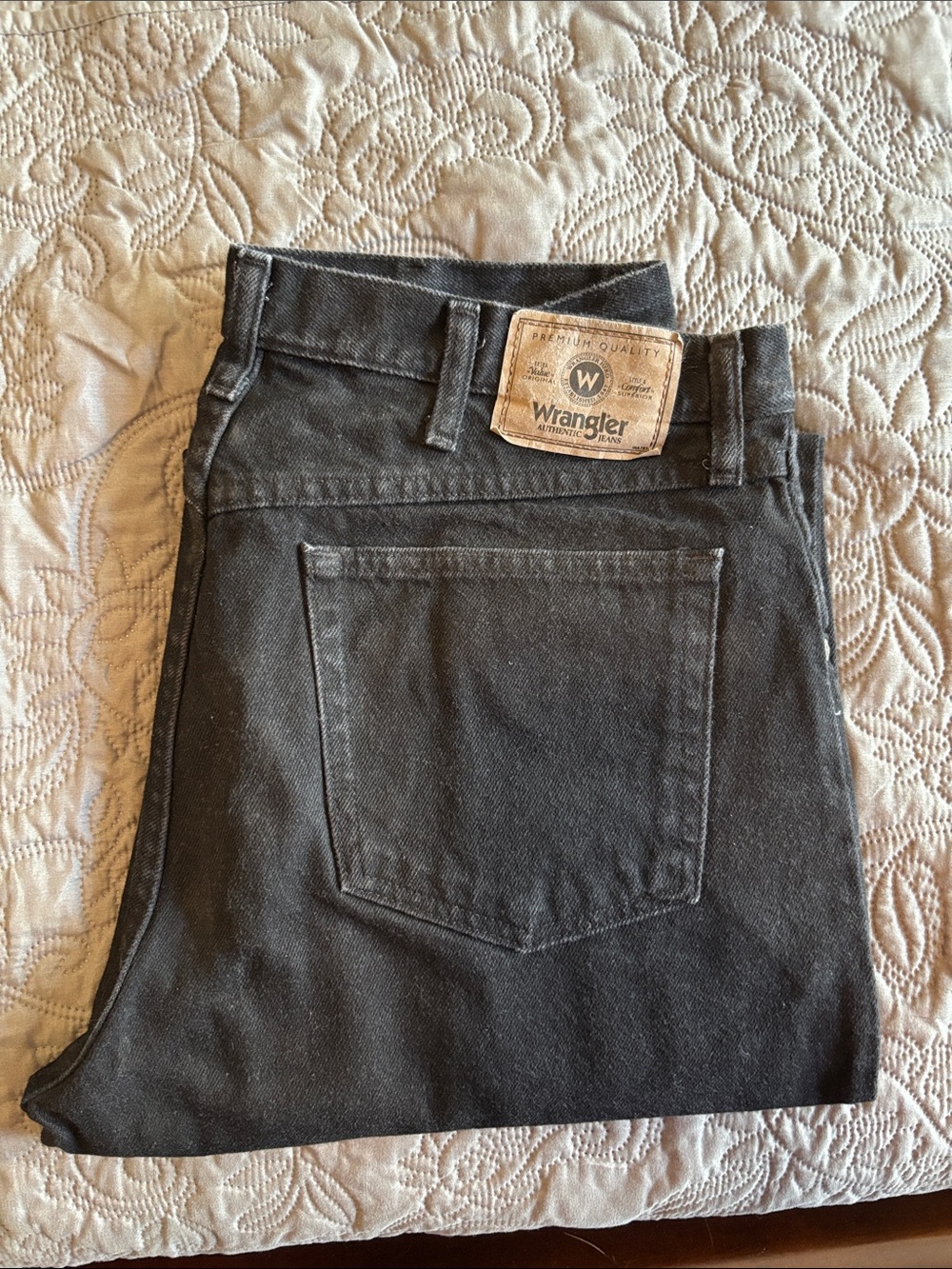 Wrangler Black Straight Jeans 34x34